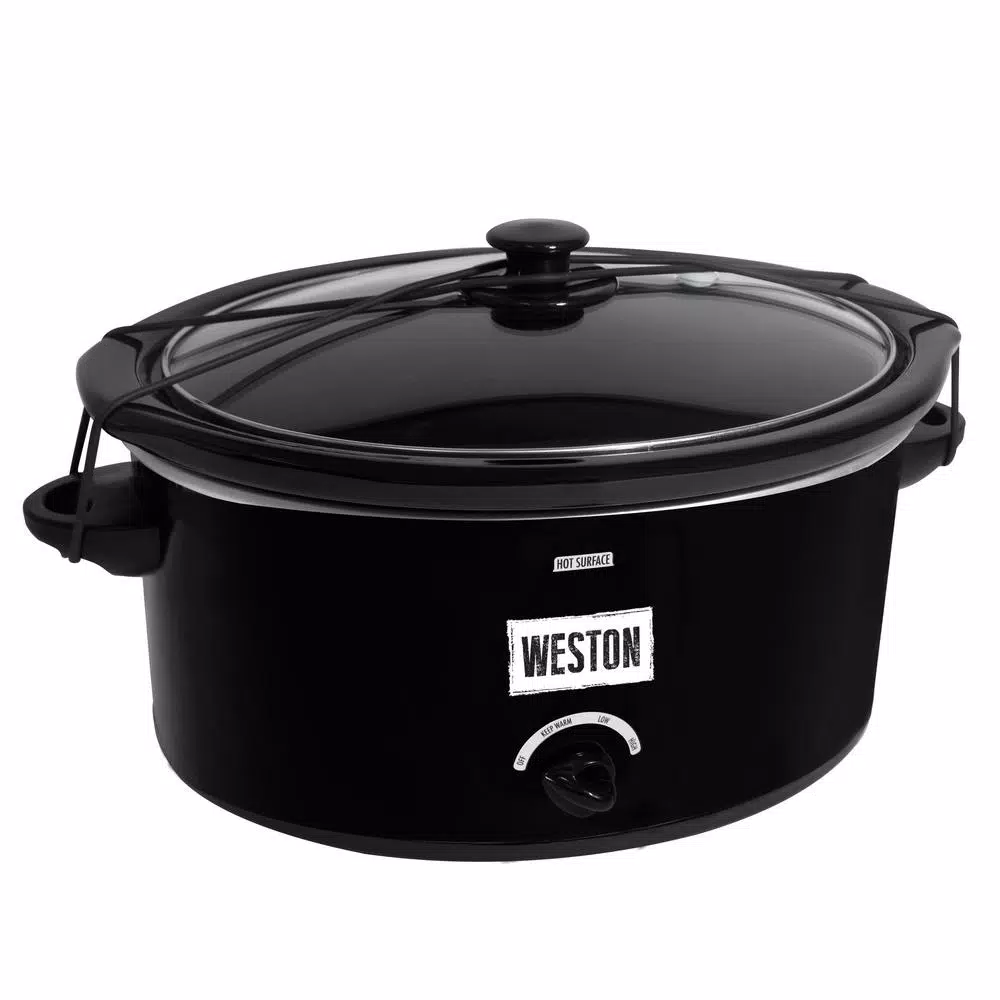 Cookers Weston 5 Qt. Black Slow Cooker With Locking Lid And Temperature Settings 3 Cookers Weston 5 Qt. Black Slow Cooker With Locking Lid And Temperature Settings