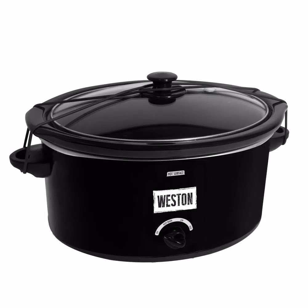 Cookers Weston 8 Qt. Black Slow Cooker With Locking Lid And Keep Warm Setting 2 Cookers Weston 8 Qt. Black Slow Cooker With Locking Lid And Keep Warm Setting