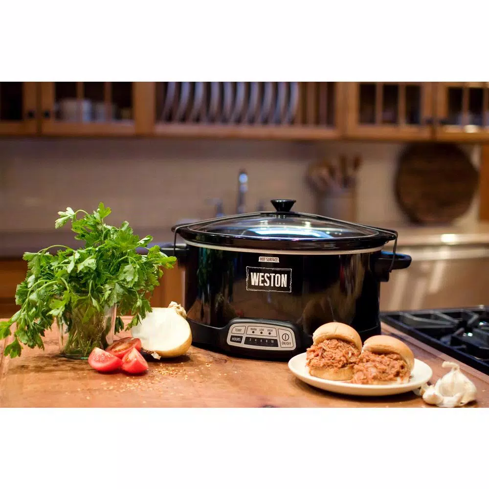 Cookers Weston 7 Qt. Programmable Black Slow Cooker With Locking Lid 4 Cookers Weston 7 Qt. Programmable Black Slow Cooker With Locking Lid - Image 2