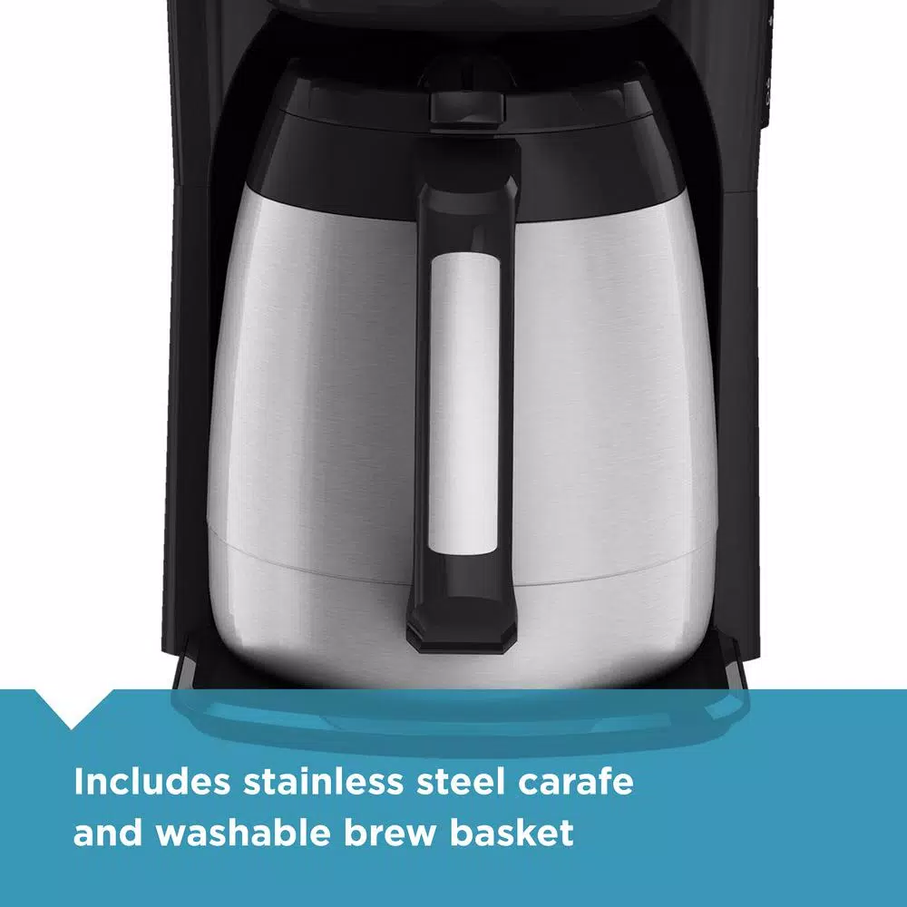 Coffee Makers BLACK+DECKER 12-Cup Programmable Stainless Steel Drip Coffee Maker With Thermal Carafe 6 Coffee Makers BLACK+DECKER 12-Cup Programmable Stainless Steel Drip Coffee Maker With Thermal Carafe - Image 4