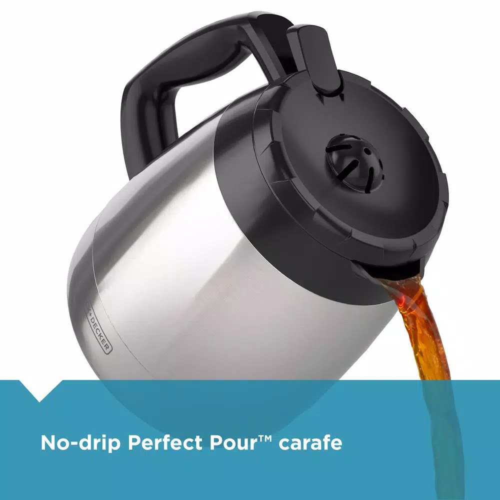 Coffee Makers BLACK+DECKER 12-Cup Programmable Stainless Steel Drip Coffee Maker With Thermal Carafe 7 Coffee Makers BLACK+DECKER 12-Cup Programmable Stainless Steel Drip Coffee Maker With Thermal Carafe - Image 5