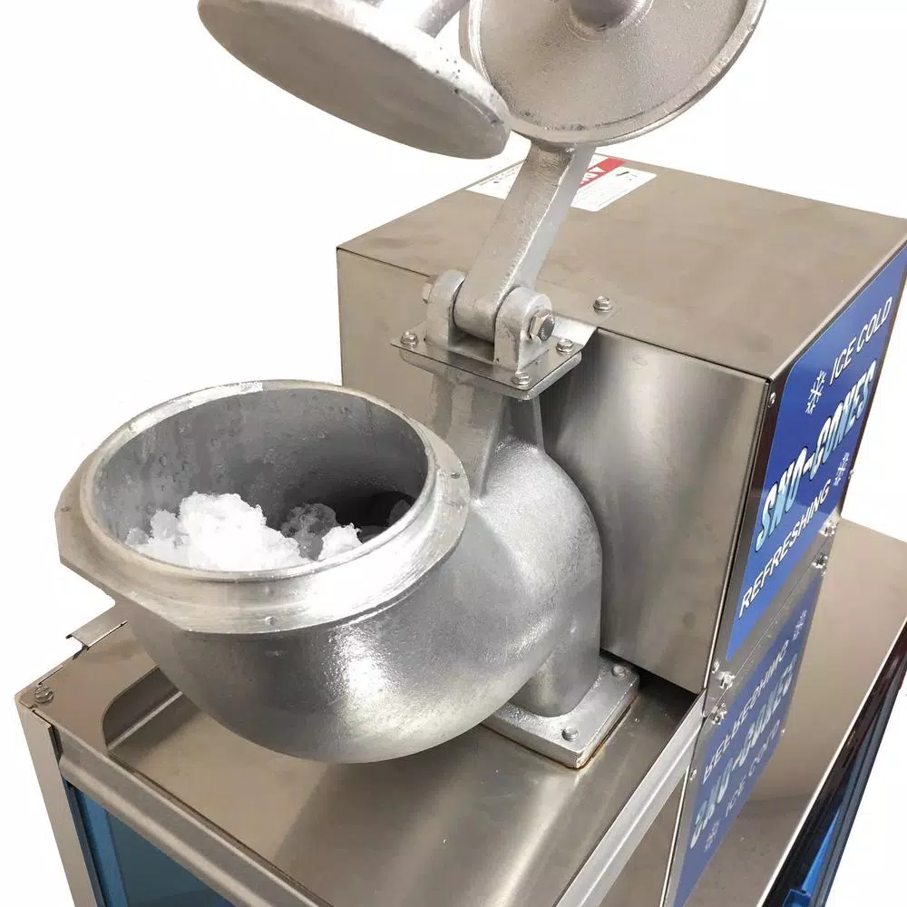 Dessert Makers Paragon Arctic Blast 8000 Oz. Blue Stainless Steel Countertop Snow Cone Machine 3 Dessert Makers Paragon Arctic Blast 8000 Oz. Blue Stainless Steel Countertop Snow Cone Machine - Image 2