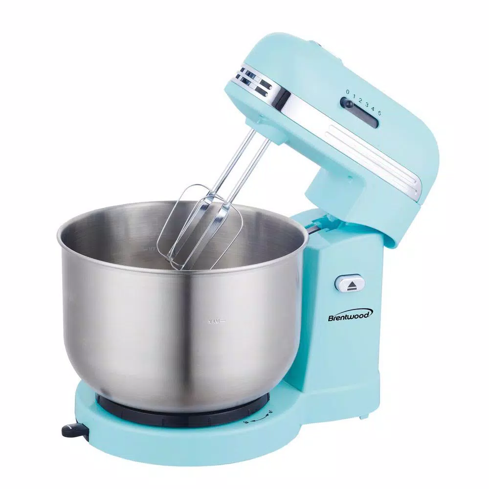 Mixers Brentwood Appliances 3 Qt. 5-Speed Blue With Stainless Steel Mixing Bowl Stand Mixer 3 Mixers Brentwood Appliances 3 Qt. 5-Speed Blue With Stainless Steel Mixing Bowl Stand Mixer