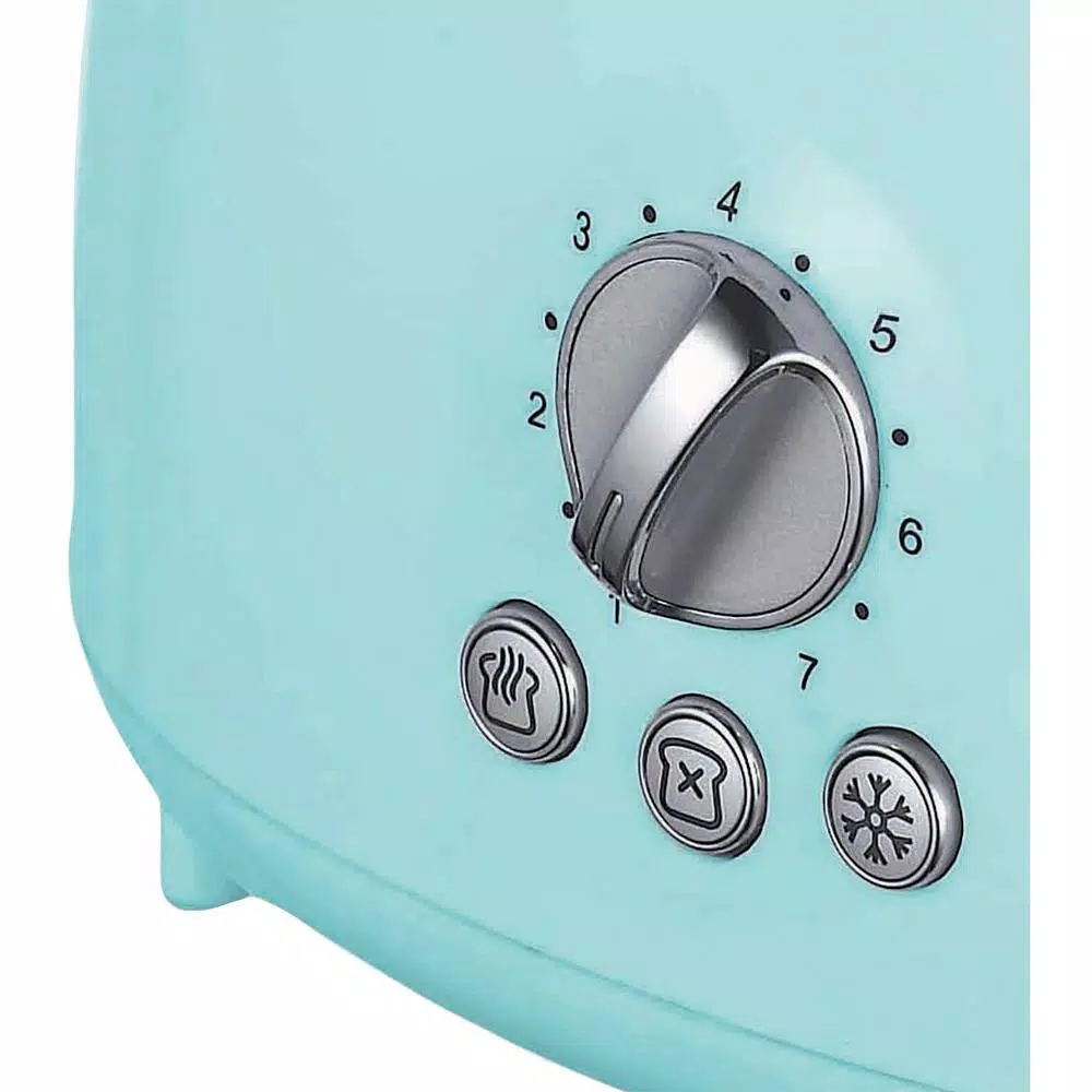 Toasters Brentwood Retro 2-Slice Blue Extra-Wide Slot Toaster With Cool-Touch Exterior 7 Toasters Brentwood Retro 2-Slice Blue Extra-Wide Slot Toaster With Cool-Touch Exterior - Image 5