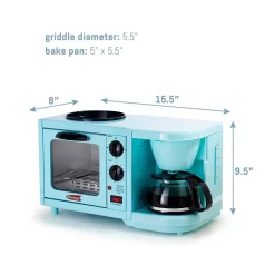 Toasters Elite 500 W 2 Slice Blue Toaster Oven With Coffee Maker And Griddle 12 Toasters Elite 500 W 2 Slice Blue Toaster Oven With Coffee Maker And Griddle -Dessert Makers Popular Store blue elite toaster ovens ebk 200blffp 1f 1000