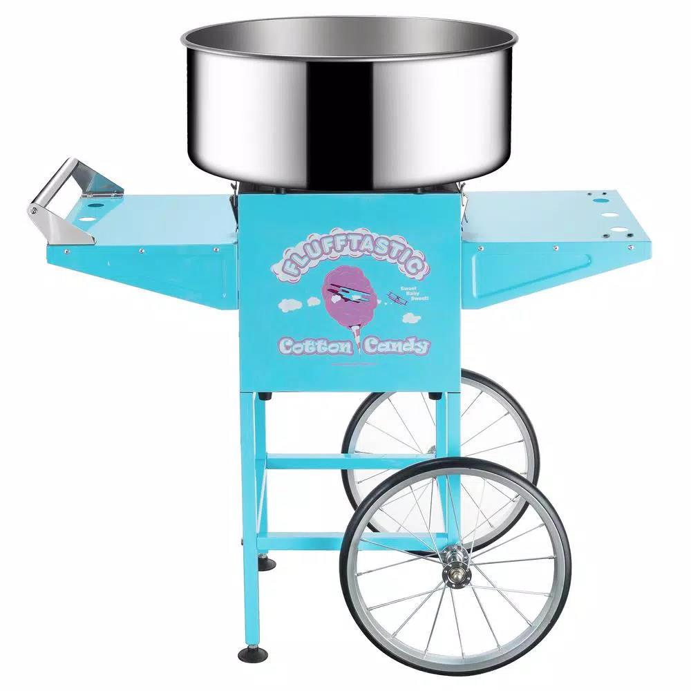 Dessert Makers Great Northern Flufftastic Commercial Blue Cotton Candy Machine With Cart 5 Dessert Makers Great Northern Flufftastic Commercial Blue Cotton Candy Machine With Cart - Image 3