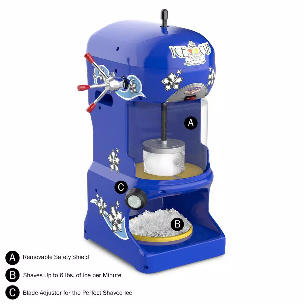Dessert Makers Great Northern 24 Oz. In Blue Ice Cub Shaved Ice Machine 5 Dessert Makers Great Northern 24 Oz. In Blue Ice Cub Shaved Ice Machine - Image 3