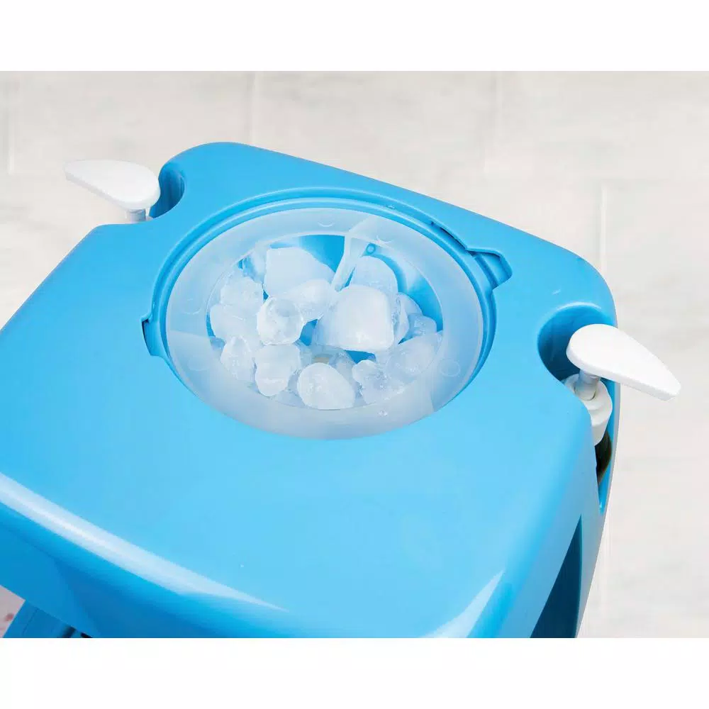 Dessert Makers Nostalgia 240 Oz. Blue Countertop Snow Cone Machine 5 Dessert Makers Nostalgia 240 Oz. Blue Countertop Snow Cone Machine - Image 3