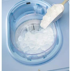 Dessert Makers Nostalgia Vintage 575 Oz. Snow Cone Machine Cart In Blue -Dessert Makers Popular Store blue nostalgia snow cone machines scc 200 1f 1000