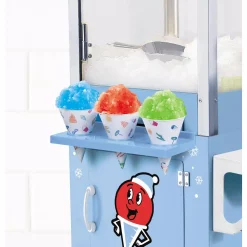 Dessert Makers Nostalgia Vintage 575 Oz. Snow Cone Machine Cart In Blue -Dessert Makers Popular Store blue nostalgia snow cone machines scc 200 4f 1000