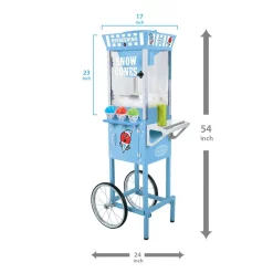 Dessert Makers Nostalgia Vintage 575 Oz. Snow Cone Machine Cart In Blue -Dessert Makers Popular Store blue nostalgia snow cone machines scc 200 76 1000