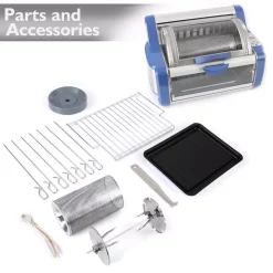 Toasters NutriChef White Digital Countertop Rotisserie & Grill Oven Rotating Kitchen Cooker In Blue -Dessert Makers Popular Store blue nutrichef toaster ovens pkrtvg65bl 76 1000