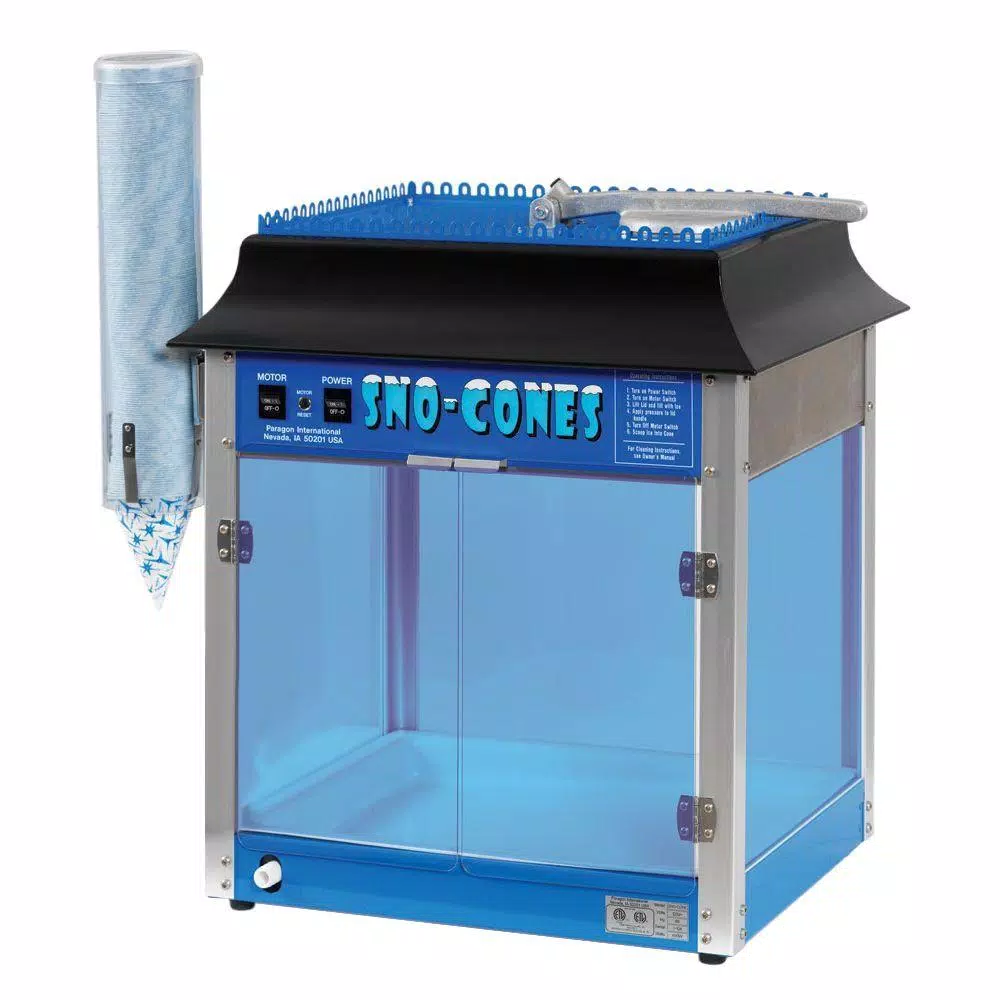 Dessert Makers Paragon Storm 8000 Oz. Blue Stainless Steel Countertop Snow Cone Machine 3 Dessert Makers Paragon Storm 8000 Oz. Blue Stainless Steel Countertop Snow Cone Machine