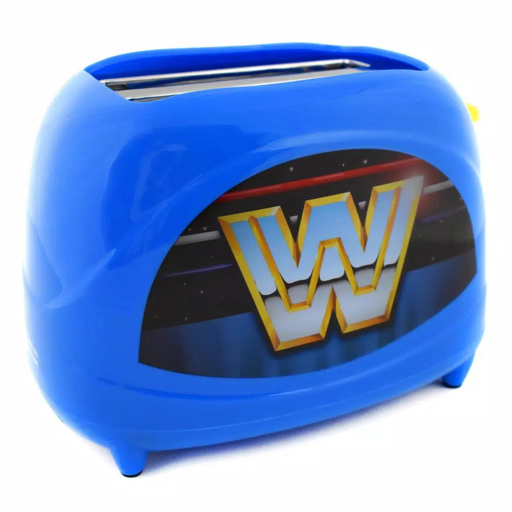 Toasters Uncanny Brands Blue WWE Retro Two-Slice Toaster — 600 Watts 7 Toasters Uncanny Brands Blue WWE Retro Two-Slice Toaster — 600 Watts - Image 5