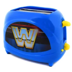 Toasters Uncanny Brands Blue WWE Retro Two-Slice Toaster — 600 Watts 14 Toasters Uncanny Brands Blue WWE Retro Two-Slice Toaster — 600 Watts -Dessert Makers Popular Store blue uncanny brands pop up toasters tste wwe ret 4f 1000