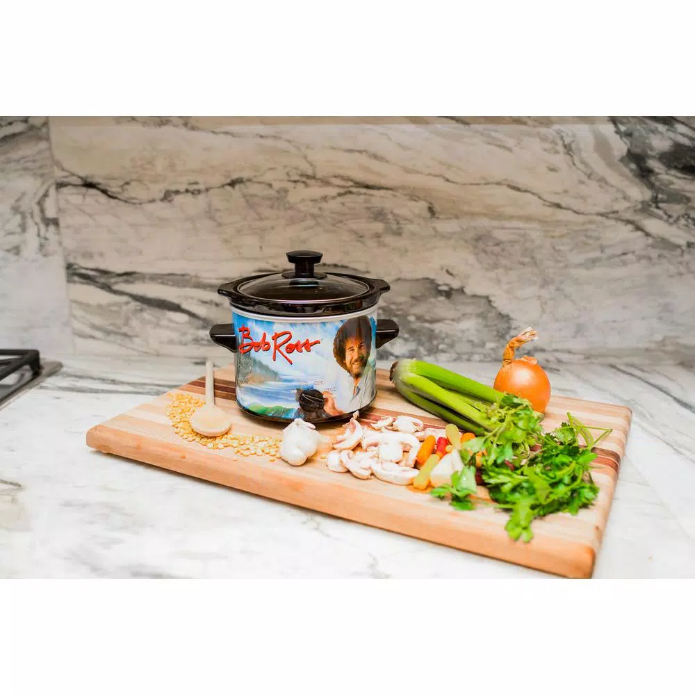 Cookers Uncanny Brands Bob Ross 2 Qt. Slow Cooker Blue 6 Cookers Uncanny Brands Bob Ross 2 Qt. Slow Cooker Blue - Image 4