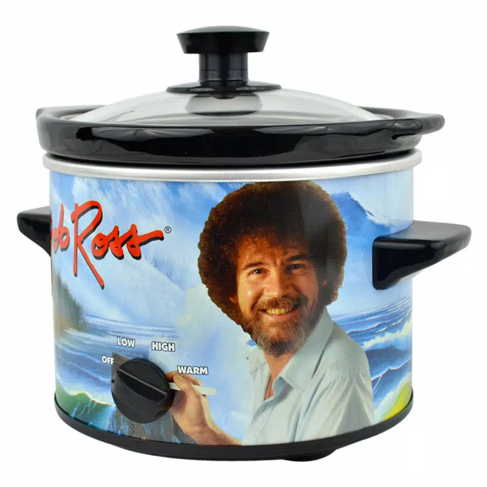 Cookers Uncanny Brands Bob Ross 2 Qt. Slow Cooker Blue 3 Cookers Uncanny Brands Bob Ross 2 Qt. Slow Cooker Blue