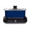Cookers West Bend 5 Qt. Blue Non-Stick Versatility Slow Cooker With 5-Temperature Settings Includes Travel Lid And Thermal Tote -Dessert Makers Popular Store blue west bend slow cookers 87905b 64 1000