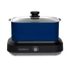 Cookers West Bend 6 Qt. Blue Non-Stick Versatility Slow Cooker With 5-Temperature Settings Includes Travel Lid And Thermal Tote 1 Cookers West Bend 6 Qt. Blue Non-Stick Versatility Slow Cooker With 5-Temperature Settings Includes Travel Lid And Thermal Tote -Dessert Makers Popular Store blue west bend slow cookers 87906b 64 1000