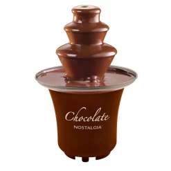 Dessert Makers Nostalgia 3-Tier 0.5 Lbs. Brown Chocolate Fondue Fountain -Dessert Makers Popular Store brown nostalgia chocolate fountains cff3br 76 1000