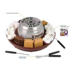 Dessert Makers Nostalgia Brown Stainless Steel Electric S’mores Maker 15 Dessert Makers Nostalgia Brown Stainless Steel Electric S’mores Maker -Dessert Makers Popular Store brown nostalgia chocolate fountains lsm400 76 1000