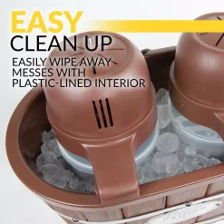 Dessert Makers Nostalgia 4 Qt. In Brown Electric Double Flavor Ice Cream Maker 18 Dessert Makers Nostalgia 4 Qt. In Brown Electric Double Flavor Ice Cream Maker -Dessert Makers Popular Store brown nostalgia ice cream makers icmw200dbl fa 1000