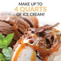 Dessert Makers Nostalgia 4 Qt. Brown Double Flavor Ice Cream Maker 14 Dessert Makers Nostalgia 4 Qt. Brown Double Flavor Ice Cream Maker -Dessert Makers Popular Store brown nostalgia ice cream makers picm2dbl 44 1000