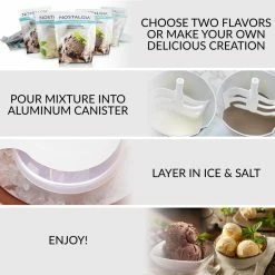 Dessert Makers Nostalgia 4 Qt. Brown Double Flavor Ice Cream Maker 16 Dessert Makers Nostalgia 4 Qt. Brown Double Flavor Ice Cream Maker -Dessert Makers Popular Store brown nostalgia ice cream makers picm2dbl 76 1000