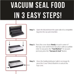 Food Processing CASO VC 350 Food Vacuum Sealer All-in-1 System 19 Food Processing CASO VC 350 Food Vacuum Sealer All-in-1 System -Dessert Makers Popular Store brushed stainless black caso food vacuum sealers 11394 fa 1000
