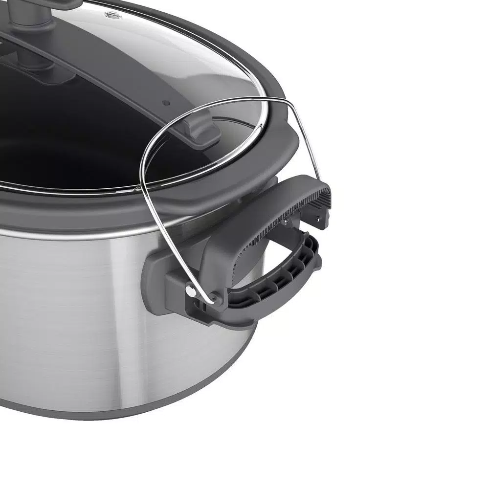 Cookers BLACK+DECKER 7 Qt. Brushed Stainless Steel Programmable Slow Cooker 6 Cookers BLACK+DECKER 7 Qt. Brushed Stainless Steel Programmable Slow Cooker - Image 4