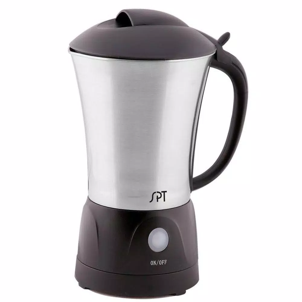 Coffee Makers SPT 6 Oz. One-Touch Brushed Stainless Steel Electric Milk Frother With Non-Stick Interior 3 Coffee Makers SPT 6 Oz. One-Touch Brushed Stainless Steel Electric Milk Frother With Non-Stick Interior