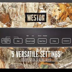 Food Processing Weston Realtree Edge Camouflage Food Vacuum Sealer With Roll Storage And Bag Cutter -Dessert Makers Popular Store camouflage weston food vacuum sealers 65 3001 re 4f 1000