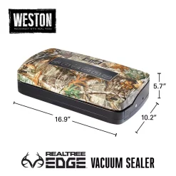 Food Processing Weston Realtree Edge Camouflage Food Vacuum Sealer With Roll Storage And Bag Cutter -Dessert Makers Popular Store camouflage weston food vacuum sealers 65 3001 re 66 1000