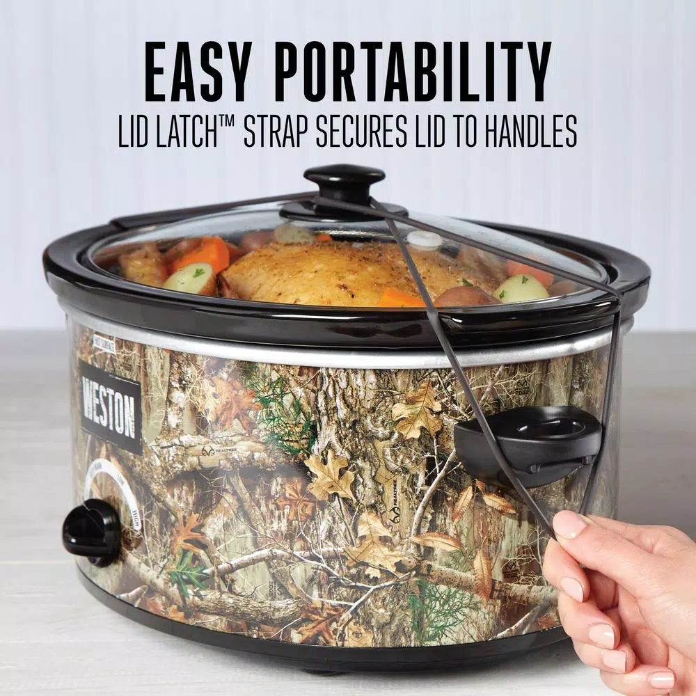 Cookers Weston Realtree Edge 5 Qt. Camouflage Slow Cooker With Lid Strap 8 Cookers Weston Realtree Edge 5 Qt. Camouflage Slow Cooker With Lid Strap - Image 6