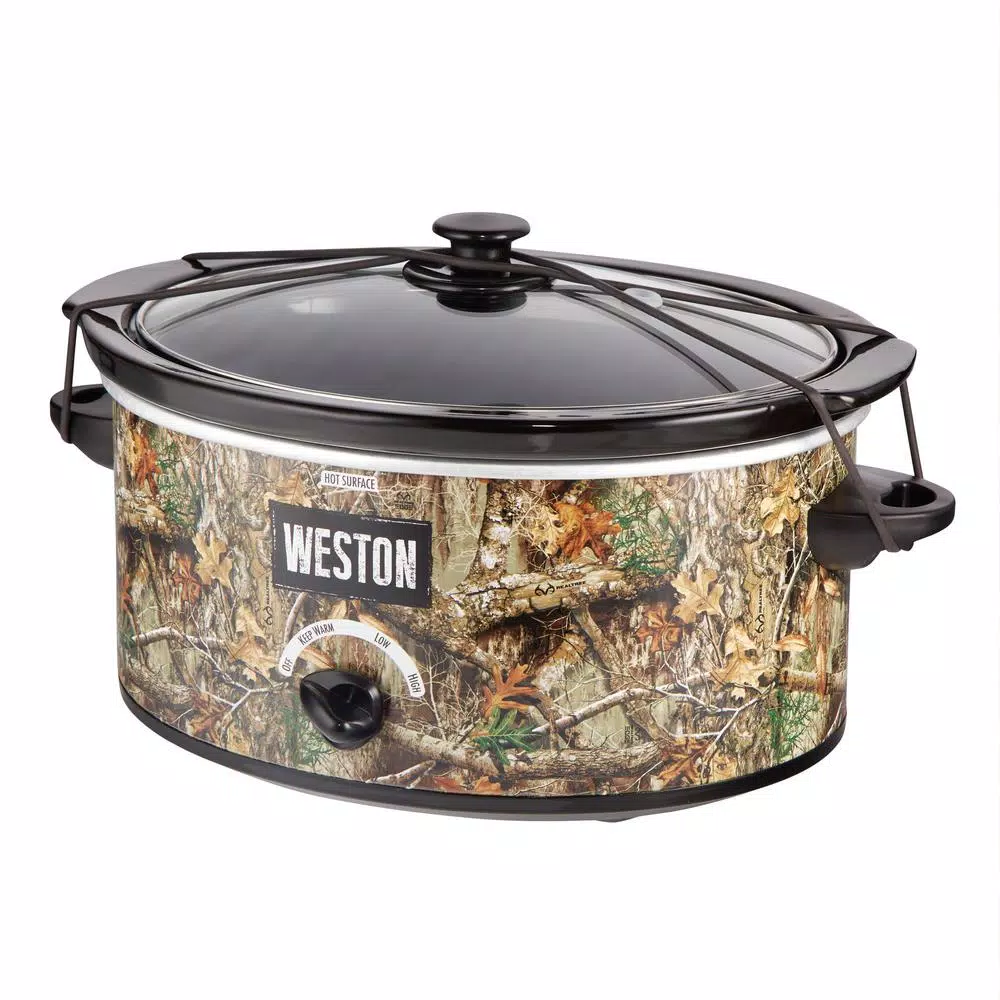 Cookers Weston Realtree Edge 5 Qt. Camouflage Slow Cooker With Lid Strap 3 Cookers Weston Realtree Edge 5 Qt. Camouflage Slow Cooker With Lid Strap