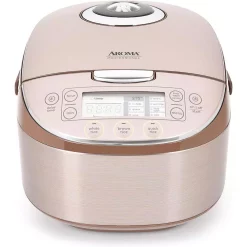 Cookers AROMA 4 Qt. Champagne Electric Multi-Cooker With Ceramic Pot