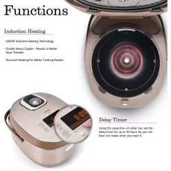 Cookers AROMA 5 Qt. Champagne Electric Multi-Cooker With Ceramic Pot 12 Cookers AROMA 5 Qt. Champagne Electric Multi-Cooker With Ceramic Pot -Dessert Makers Popular Store champagne aroma multi cookers mtc 8010 44 1000