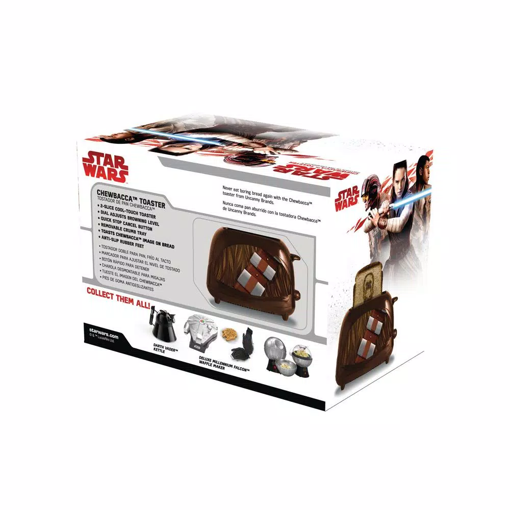 Toasters Uncanny Brands Star Wars Empire Collection 2-Slice Chewbacca Toaster 6 Toasters Uncanny Brands Star Wars Empire Collection 2-Slice Chewbacca Toaster - Image 4