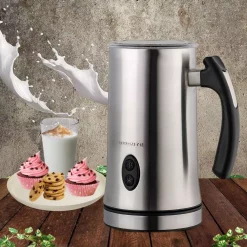 Coffee Makers Ovente 1.25-Cup Chrome Electric Double Wall Stainless Steel Milk Frother, Frothing & Heating Whisks, Espresso Machine Latte 19 Coffee Makers Ovente 1.25-Cup Chrome Electric Double Wall Stainless Steel Milk Frother, Frothing & Heating Whisks, Espresso Machine Latte -Dessert Makers Popular Store chrome ovente espresso machines fr4810ch 31 1000