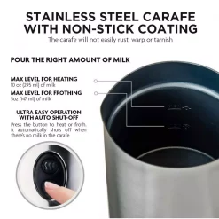 Coffee Makers Ovente 1.25-Cup Chrome Electric Double Wall Stainless Steel Milk Frother, Frothing & Heating Whisks, Espresso Machine Latte 13 Coffee Makers Ovente 1.25-Cup Chrome Electric Double Wall Stainless Steel Milk Frother, Frothing & Heating Whisks, Espresso Machine Latte -Dessert Makers Popular Store chrome ovente espresso machines fr4810ch c3 1000