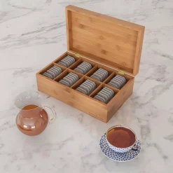 Coffee Makers Classic Cuisine 8-Compartment Bamboo Tea Box Storage Organizer 9 Coffee Makers Classic Cuisine 8-Compartment Bamboo Tea Box Storage Organizer -Dessert Makers Popular Store classic cuisine coffee accessories hw0500063 31 1000