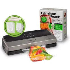 Food Processing Hamilton Beach NutriFresh Clear Vacuum Sealer Bag Rolls 7-Roll Multi-Pack 15 Food Processing Hamilton Beach NutriFresh Clear Vacuum Sealer Bag Rolls 7-Roll Multi-Pack -Dessert Makers Popular Store clear hamilton beach food vacuum sealers 78340 1f 1000