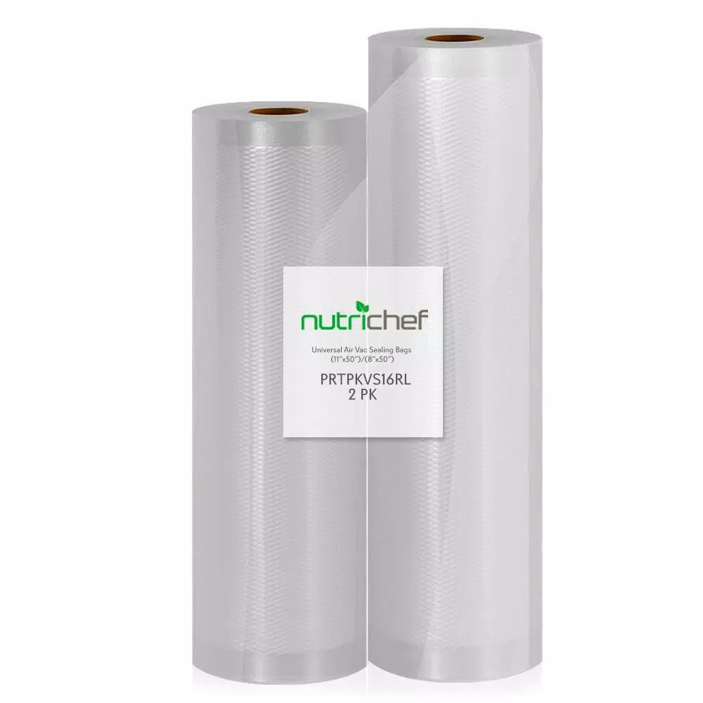 Food Processing NutriChef White Vacuum Sealer Bags – Universal Air Vac Sealing Bags (2-Rolls, 100 Ft. Total Length) 3 Food Processing NutriChef White Vacuum Sealer Bags – Universal Air Vac Sealing Bags (2-Rolls, 100 Ft. Total Length)