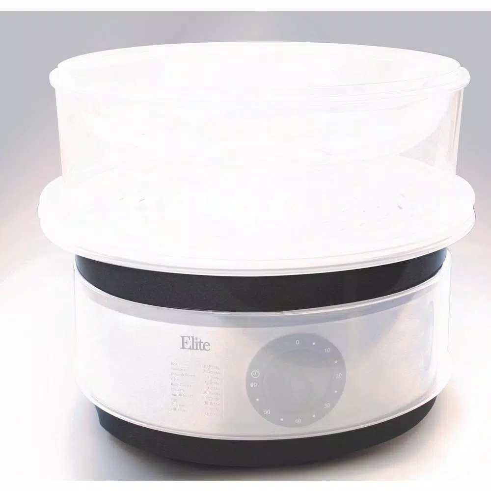 Cookers Elite 8.5 Qt. Stainless Steel Plastic 3-Tier Food Steamer 4 Cookers Elite 8.5 Qt. Stainless Steel Plastic 3-Tier Food Steamer - Image 2