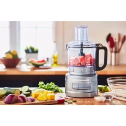Food Processing KitchenAid 7-Cup 3-Speed Contour Silver Food Processor With Locking Lid 12 Food Processing KitchenAid 7-Cup 3-Speed Contour Silver Food Processor With Locking Lid -Dessert Makers Popular Store contour silver kitchenaid food processors kfp0718cu 1d 1000