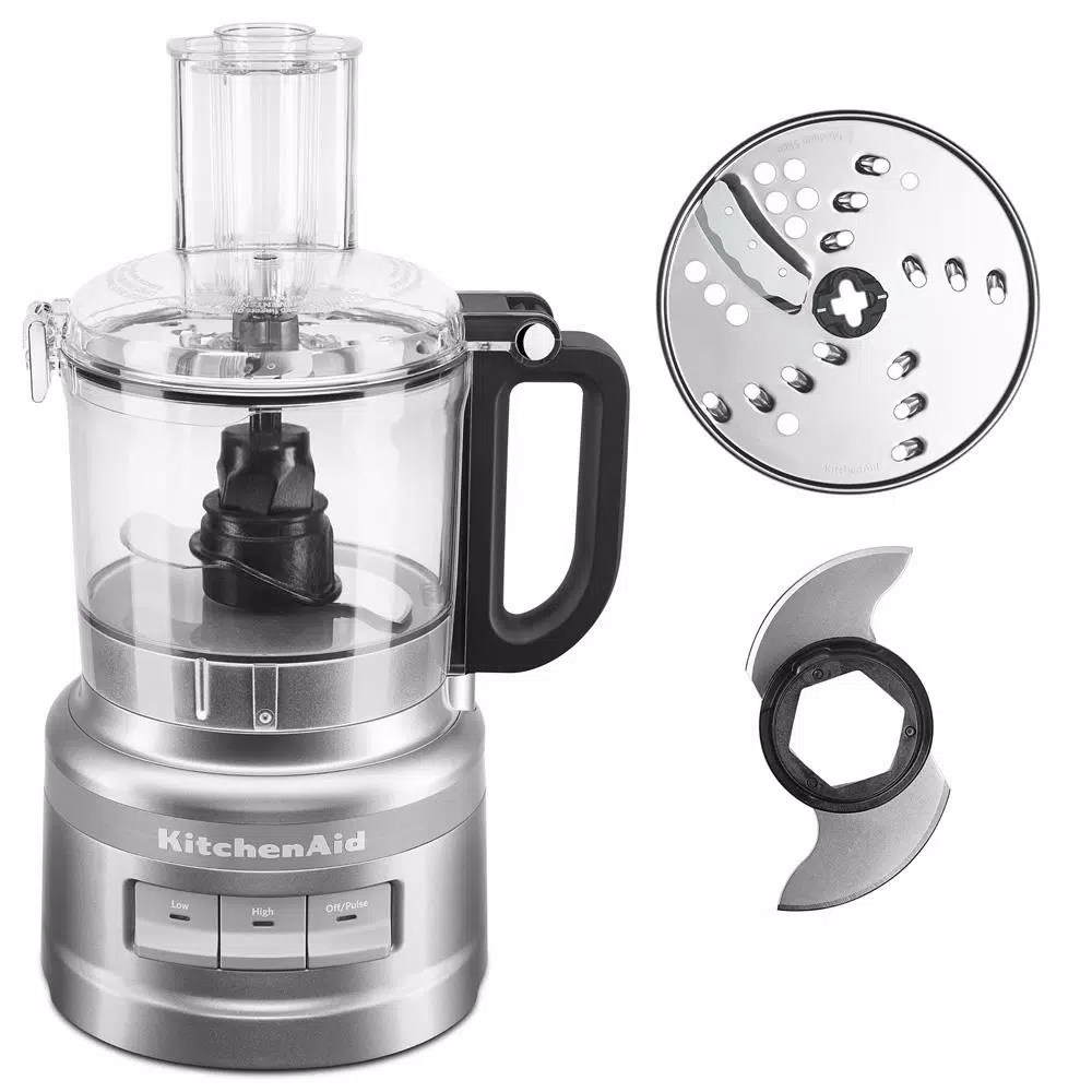 Food Processing KitchenAid 7-Cup 3-Speed Contour Silver Food Processor With Locking Lid 3 Food Processing KitchenAid 7-Cup 3-Speed Contour Silver Food Processor With Locking Lid