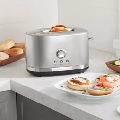 Toasters KitchenAid 2-Slice Contour Silver Wide Slot Toaster With Crumb Tray 17 Toasters KitchenAid 2-Slice Contour Silver Wide Slot Toaster With Crumb Tray -Dessert Makers Popular Store contour silver kitchenaid pop up toasters kmt2116cu 31 1000