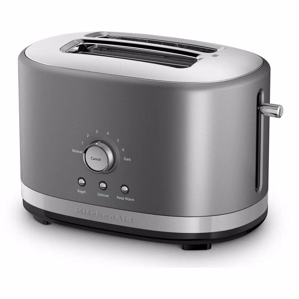 Toasters KitchenAid 2-Slice Contour Silver Wide Slot Toaster With Crumb Tray 5 Toasters KitchenAid 2-Slice Contour Silver Wide Slot Toaster With Crumb Tray - Image 3