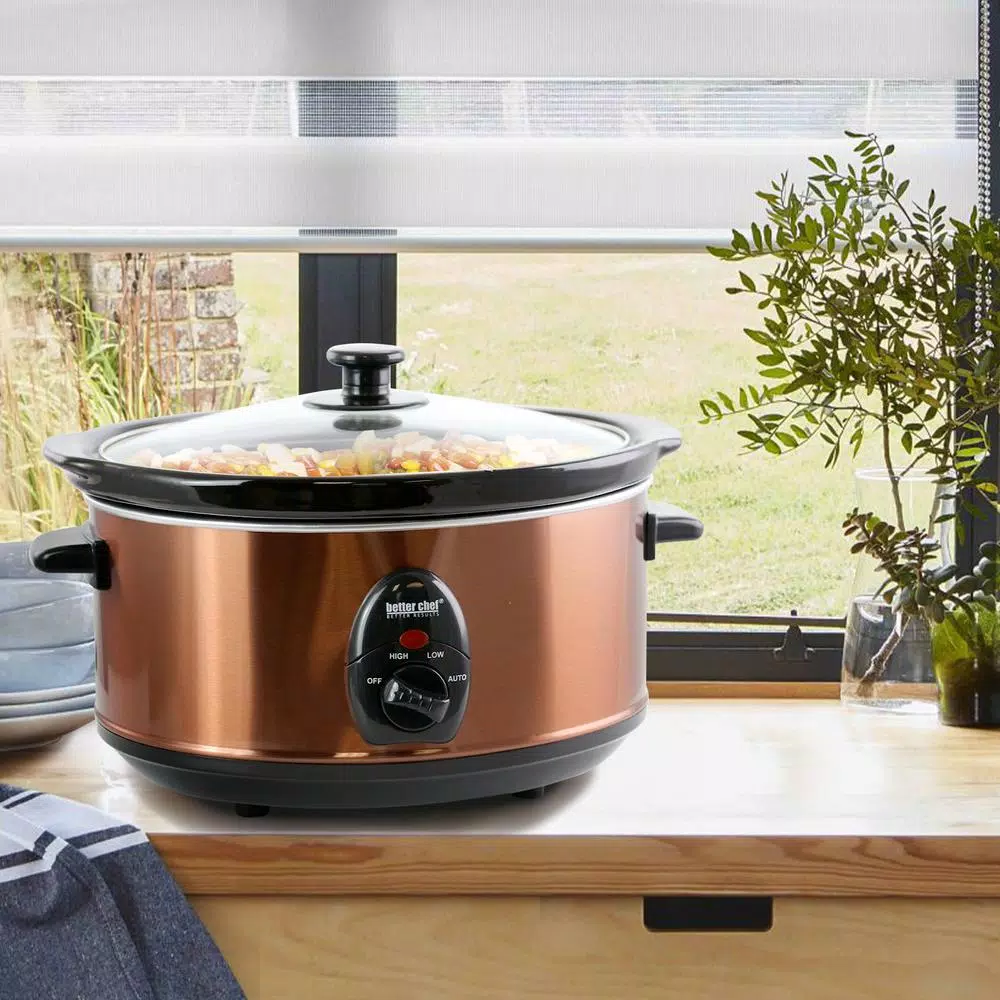 Cookers Better Chef 3.6 Qt. Copper Oval Slow Cooker 5 Cookers Better Chef 3.6 Qt. Copper Oval Slow Cooker - Image 3