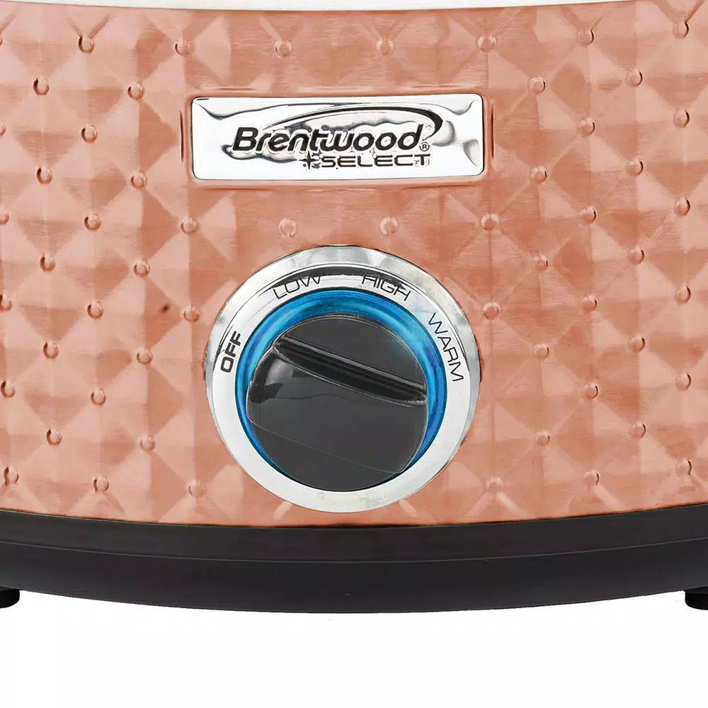 Cookers Brentwood Appliances Diamond 7 Qt. Copper Slow Cooker With Tempered Glass Lid 7 Cookers Brentwood Appliances Diamond 7 Qt. Copper Slow Cooker With Tempered Glass Lid - Image 5